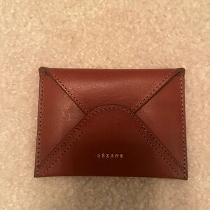 Sezane Brown Leather Wallet